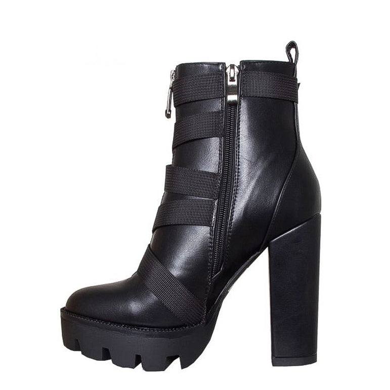 Thick Heel Platform Ladies Worker Boots