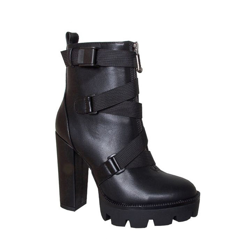 Thick Heel Platform Ladies Worker Boots