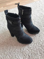 Thick Heel Platform Ladies Worker Boots