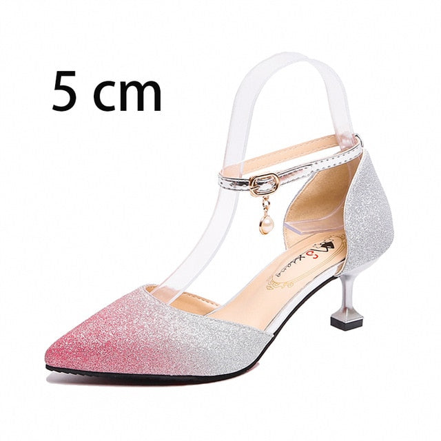 Elegant Ladies Shinning Glitter Pumps