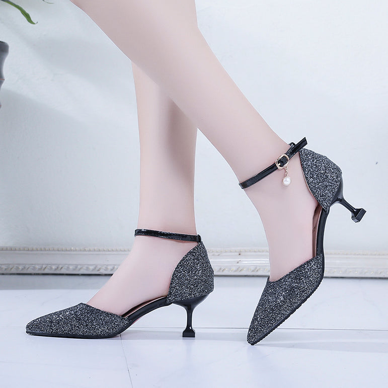 Elegant Ladies Shinning Glitter Pumps