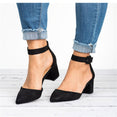 Ankle Strap Summer Shoes Female Block Heels