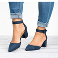 Ankle Strap Summer Shoes Female Block Heels