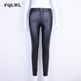 Elastic Waist Hip Push Up Leather Pants