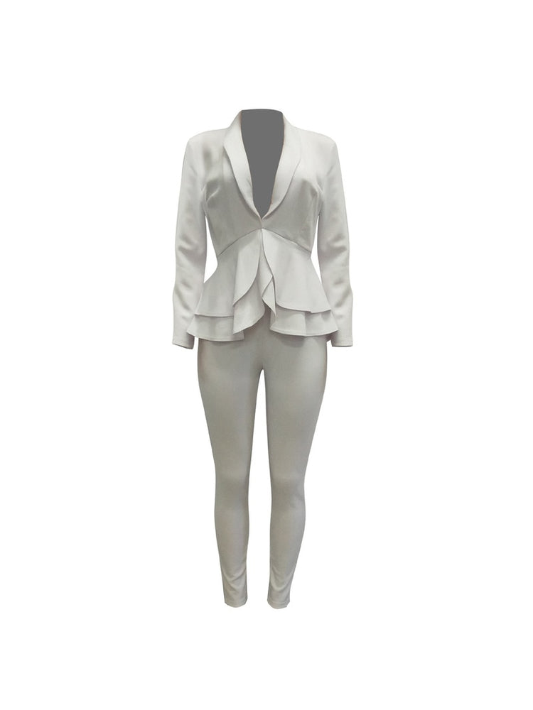 Women Winter Work Wear Full Sleeve Blazer Pants