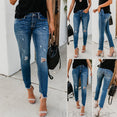 Stretch Ripped Skinny High Waist Denim Pants