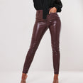 High Waist Pencil Faux Leather Pants