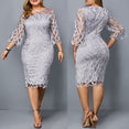 Elegant Women Plus Size Transparent Dress