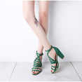 Women Sexy Lady High Heels Cross Strap Sandals