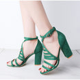 Women Sexy Lady High Heels Cross Strap Sandals