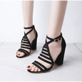 Women Sexy Lady High Heels Cross Strap Sandals