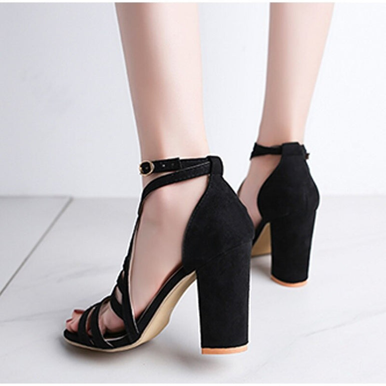 Women Sexy Lady High Heels Cross Strap Sandals