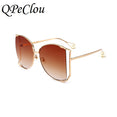 Cute Pearls Half Round Gradient Sunglasses