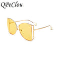 Cute Pearls Half Round Gradient Sunglasses