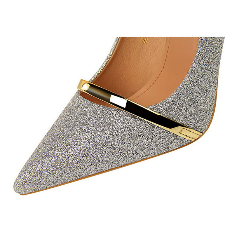 Gold Silver Wedding Party Stiletto Shoes