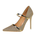 Gold Silver Wedding Party Stiletto Shoes