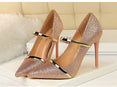 Gold Silver Wedding Party Stiletto Shoes