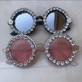 Crystal Diamond Handmade Round Sun Glasses