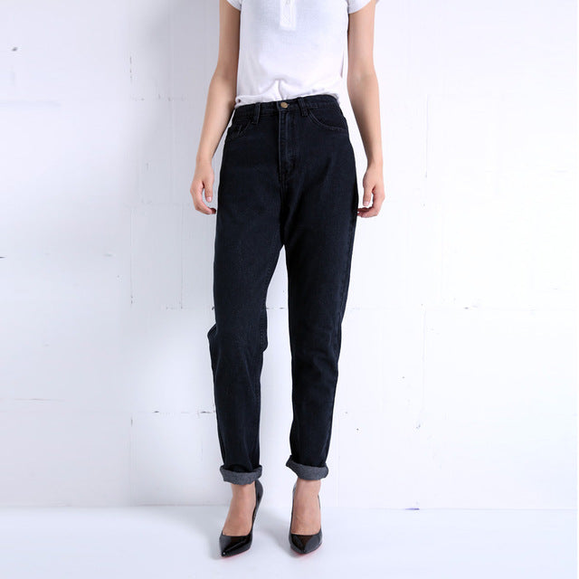 Vintage High Waist Jeans Woman Denim Pants