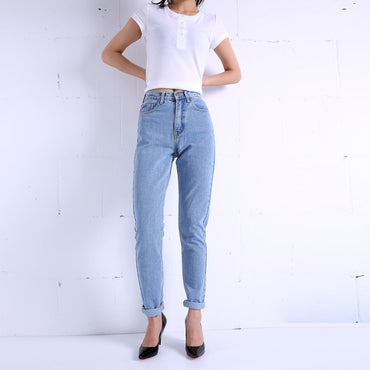 Vintage High Waist Jeans Woman Denim Pants