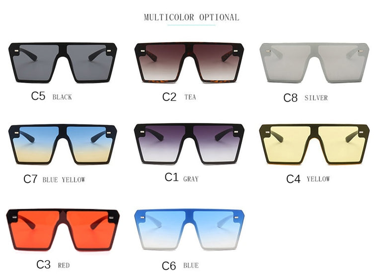 Oversized Square Luxury Brand Sunglasses