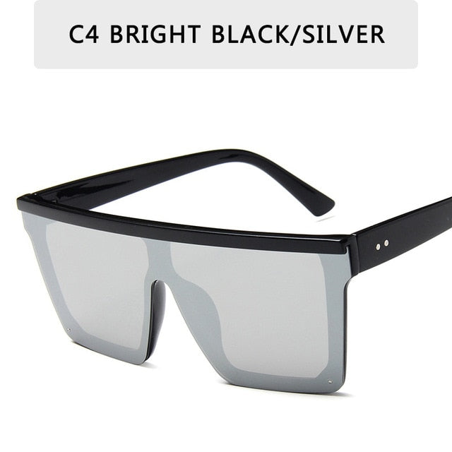 Flat Top Square Shades Gradient Sun Glasses