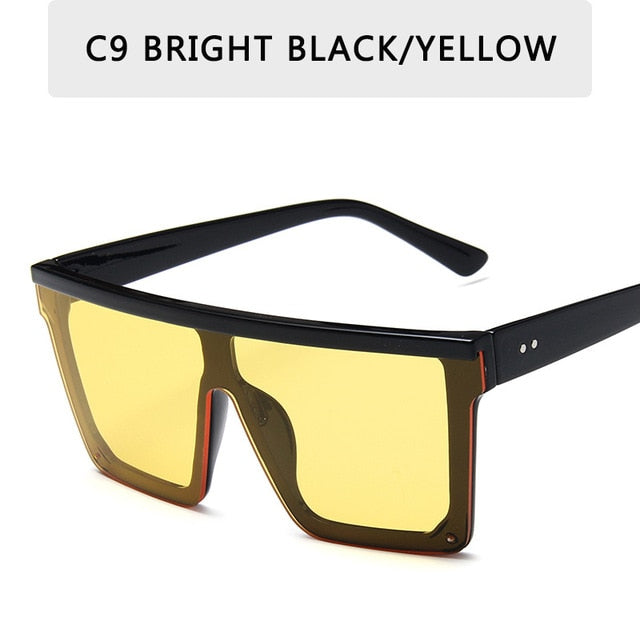 Flat Top Square Shades Gradient Sun Glasses