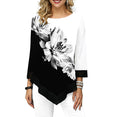 Floral Printed Women Shirt Asymmetric Blouse