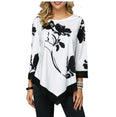 Floral Printed Women Shirt Asymmetric Blouse