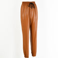 PU Leather Fashion Street Lady Elastic Pants