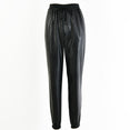 PU Leather Fashion Street Lady Elastic Pants