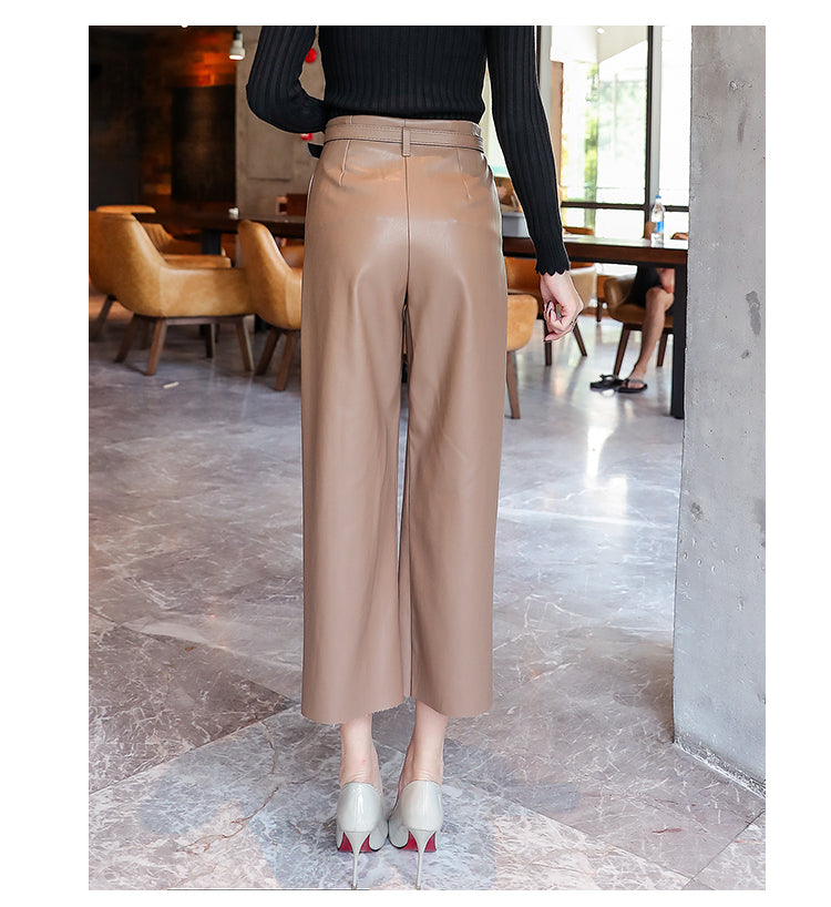 Autumn Brand New Women PU Leather Pants