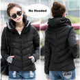 Parkas Thicken Outerwear Solid Hooded Coats