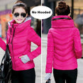 Parkas Thicken Outerwear Solid Hooded Coats