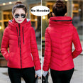 Parkas Thicken Outerwear Solid Hooded Coats