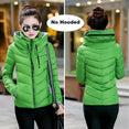 Parkas Thicken Outerwear Solid Hooded Coats