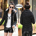 Parkas Thicken Outerwear Solid Hooded Coats