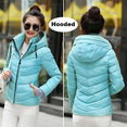 Parkas Thicken Outerwear Solid Hooded Coats