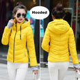 Parkas Thicken Outerwear Solid Hooded Coats