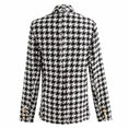 Women Office Ladies Vintage Thick Plaid Coat