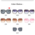 Women Oversize Gradient Plastic Sunglasses