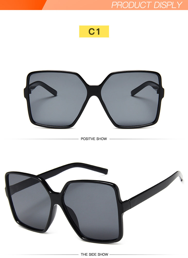 Women Oversize Gradient Plastic Sunglasses