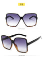 Women Oversize Gradient Plastic Sunglasses