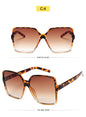 Women Oversize Gradient Plastic Sunglasses