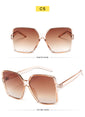 Women Oversize Gradient Plastic Sunglasses