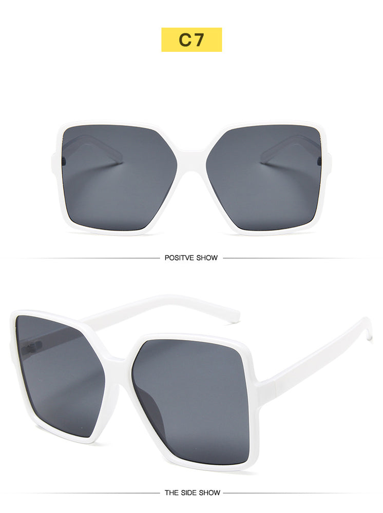 Women Oversize Gradient Plastic Sunglasses