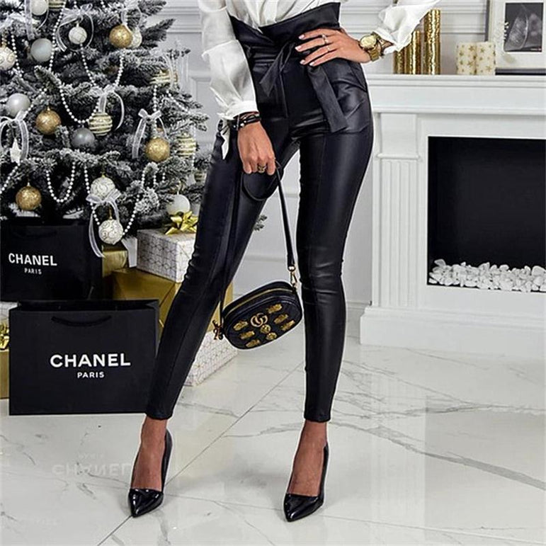 Hot Belt High Waist Pencil Pant