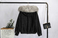 Velvet Thick Denim Faux Fur Jacket