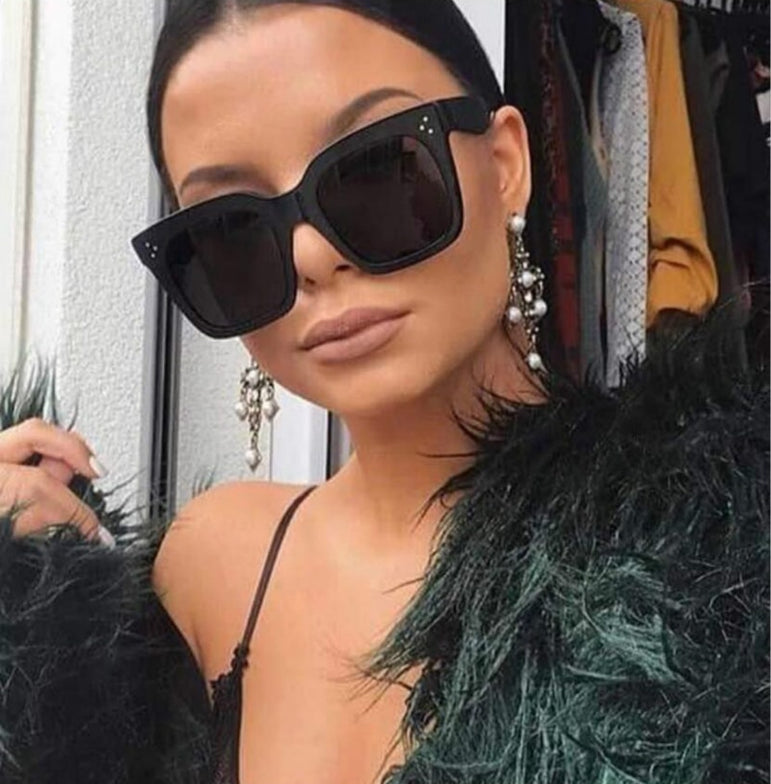 Kim Kardashian Lady Flat Top Rivet Sunglasses