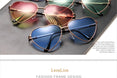 Heart Candy Color Gradient Sun Glasses